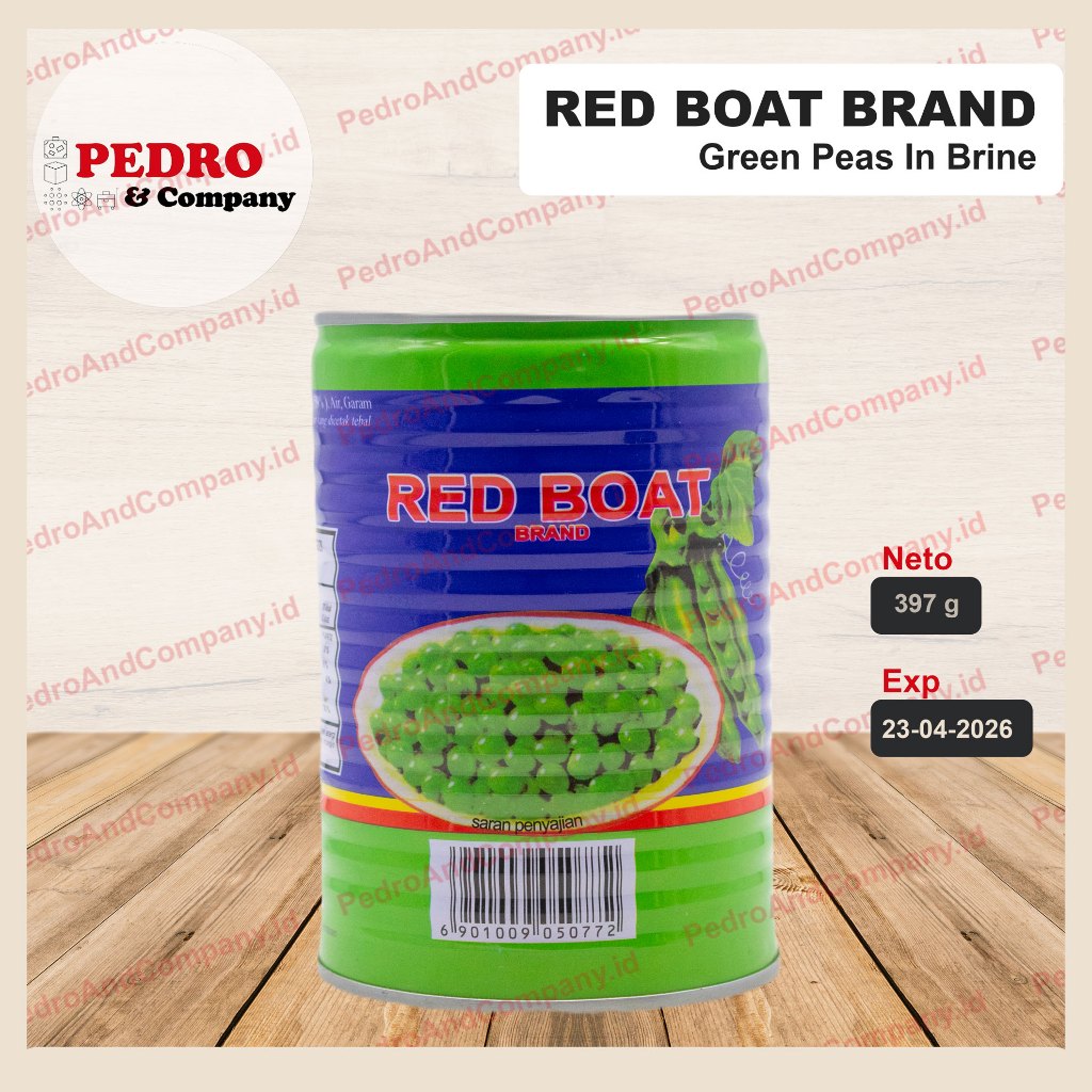 

Red boat green peas 397 gram - kacang polong dalam garam kaleng