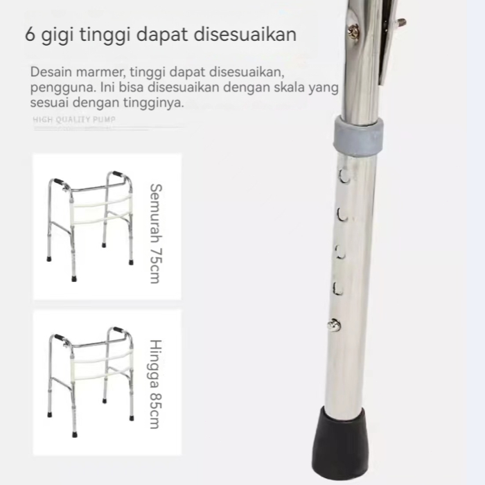 Furnibest Walker Alat Bantu Jalan Lansia Lipat Standard Tongkat Bentuk Jemuran Tongkat Lansia Walker