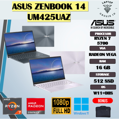 ASUS ZENBOOK 14 UM425UAZ RYZEN 7 5700 16GB 512GB 14.0FHD IPS NPAD
