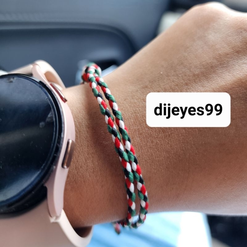Tali Gelang Motif Warna Palestina Palestine Semangka ( Per Meter ) / Tali Gelang / Tali Kepang / Tal