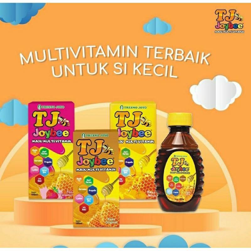 

Madu Anak TJ Joybee 100ml Multivitamin Honey Kids Rasa Jeruk Strawberry Original Tresno Joyo 100 ml Joy Bee