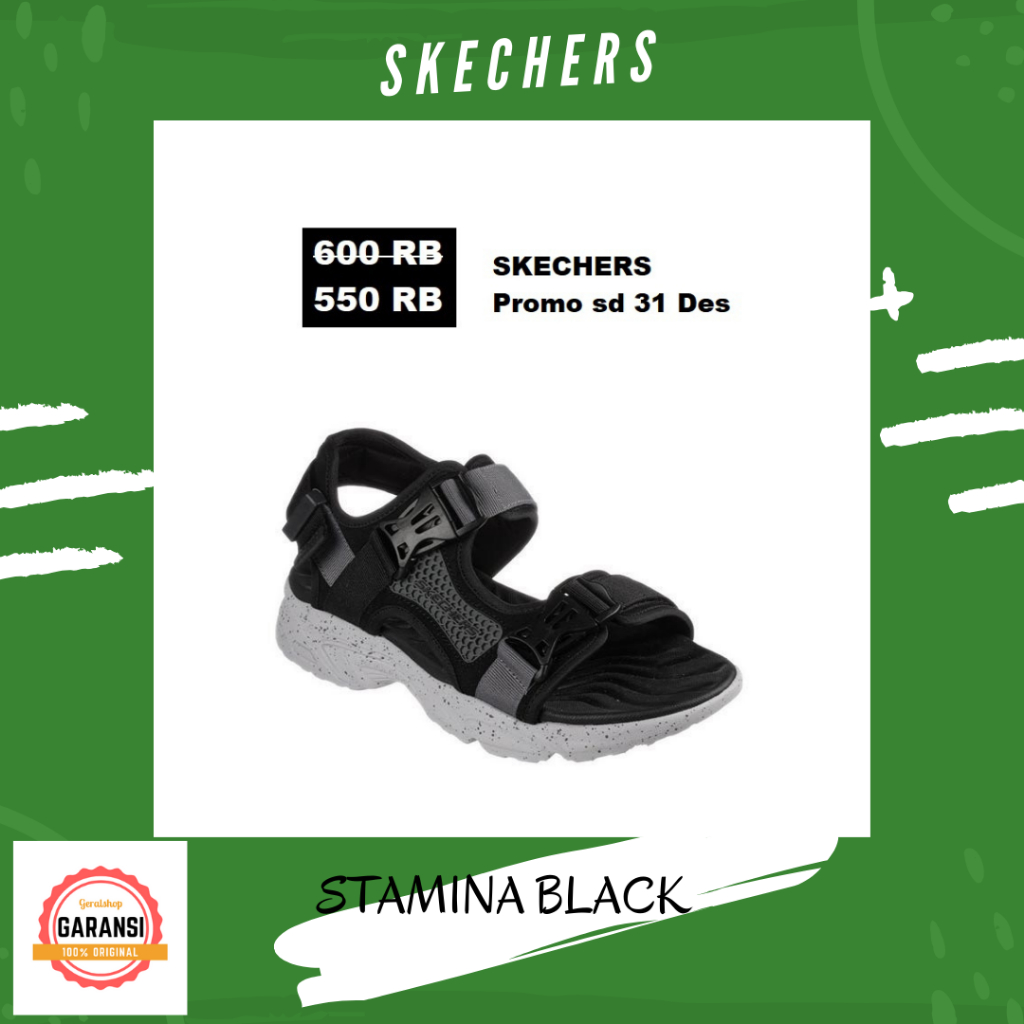 Sandal skechers pria 100% original seri STAMINA