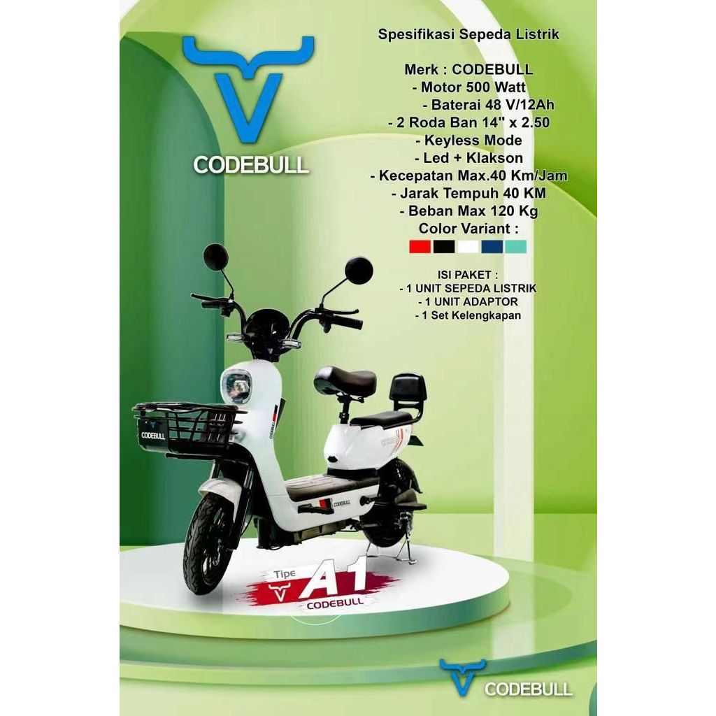READY STOK] Sepedah Listrik C[ODEBULL type A1 E-Bike Sepedah Motor Listrik Dewasa