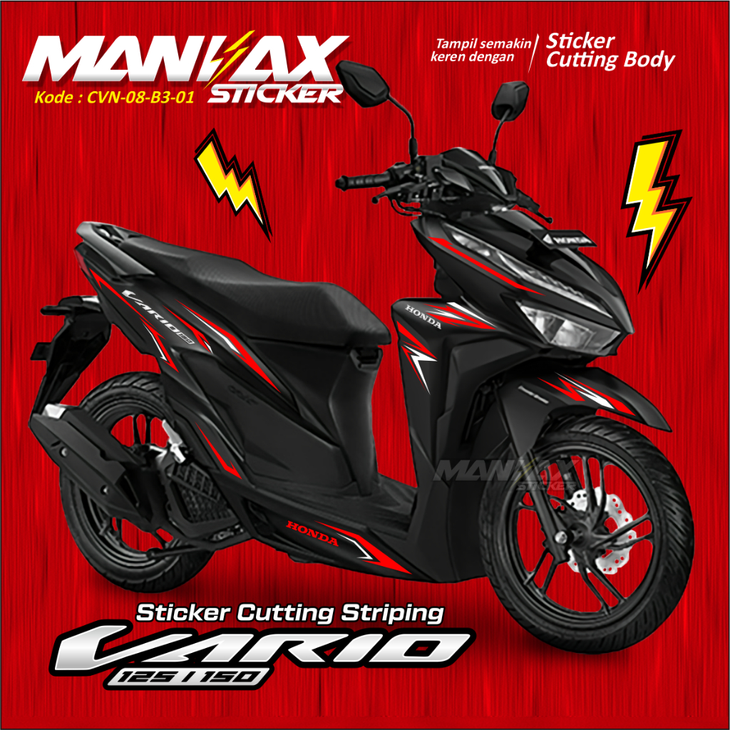 [READY] Cutting Sticker Motor Vario 125-150 2020 - Variasi Sticker New Vario 150 - Striping Honda Al