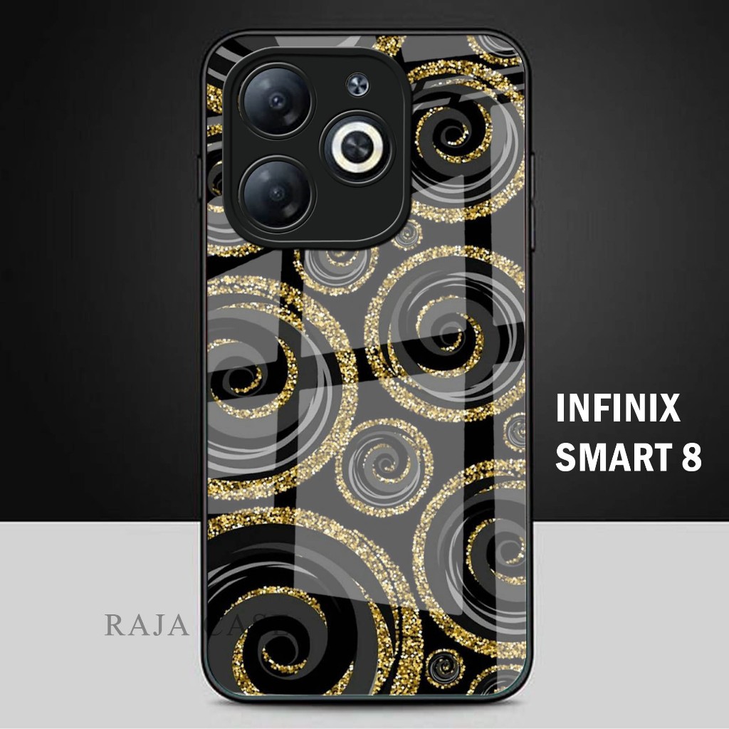 Softcase Kaca INFINIX SMART 8 - casing handphone - INFINIX SMART 8  -S77-