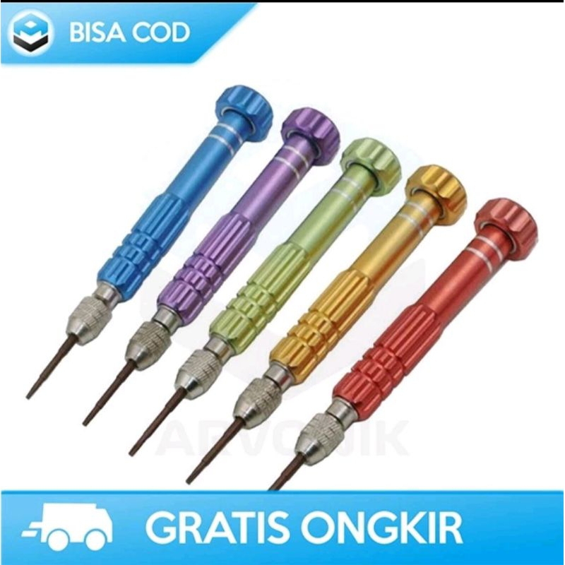 OBENG REPARASI SMARTPHONE 5 IN 1 KIT SET ALAT PERBAIKAN HP ANTI SELIP