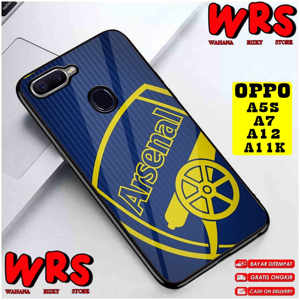 Case  OPPO A3S A1K A5S A7 A11K A12 A5 A9 2020 Motif CLUB BOLA ARSENAL Case Karakter,Anime,Abstrak,Cu