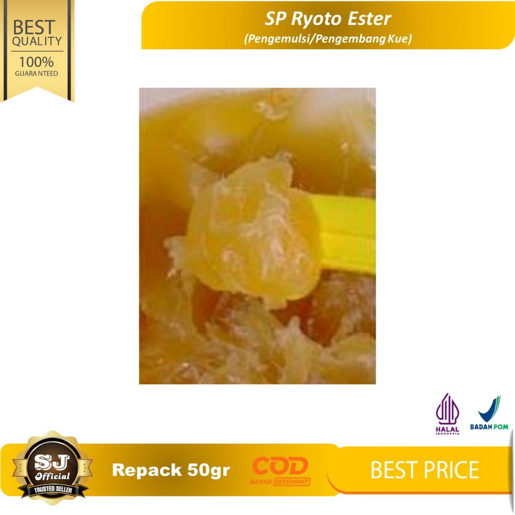 

SP RYOTO ESTER 50gr (Pengemulsi - Pengembang - Pelembut Kue & Roti)