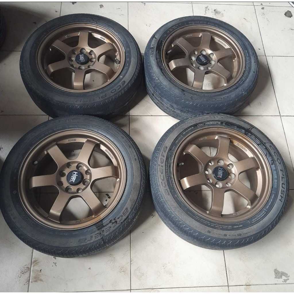 VELG MOBIL BEKAS SEKEN HSR TOKYO R15X6,5 4X100-4X114 ET40+BAN 185 60 R15 UNTUK AGYA AGYA CALYA SIGRA