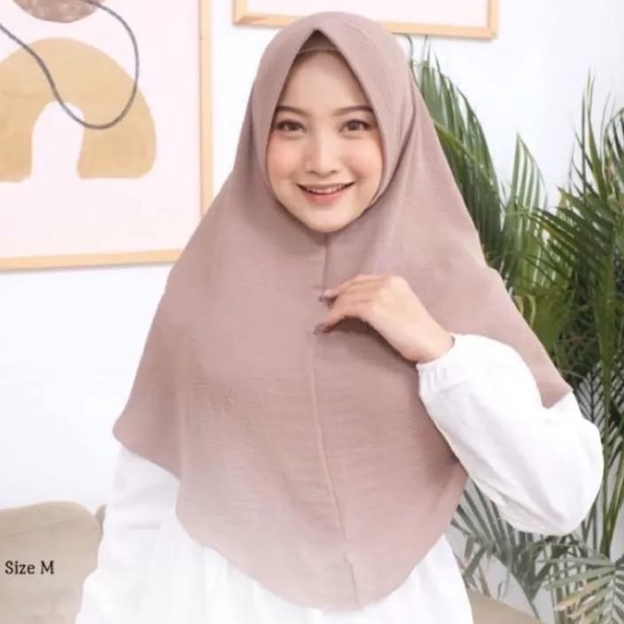 FSASH SALE Hijab Bergo Crinkle Airflow Pet M  Jilbab Instan Bergo Crinkle Pet Airflow Premium  Kerud
