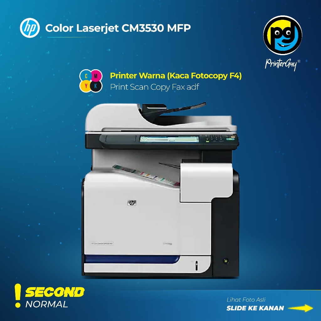 Printer HP Color Laserjet CM3530 MFP (Kaca potocopy F4)