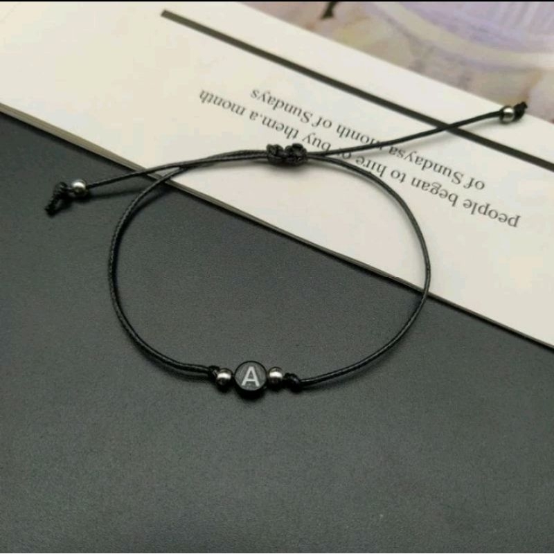 Gelang inisial serut tali korea