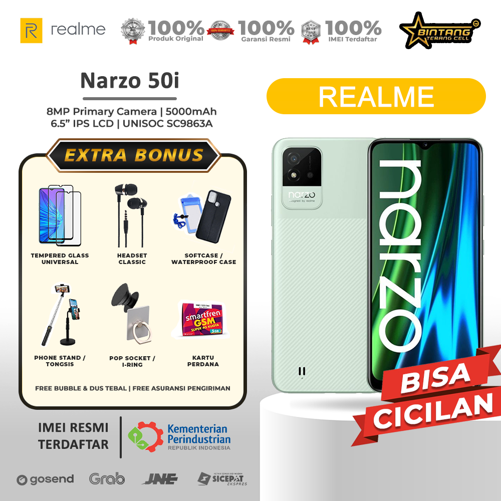 HP Realme NARZO 50i RAM 4/64GB Garansi Resmi