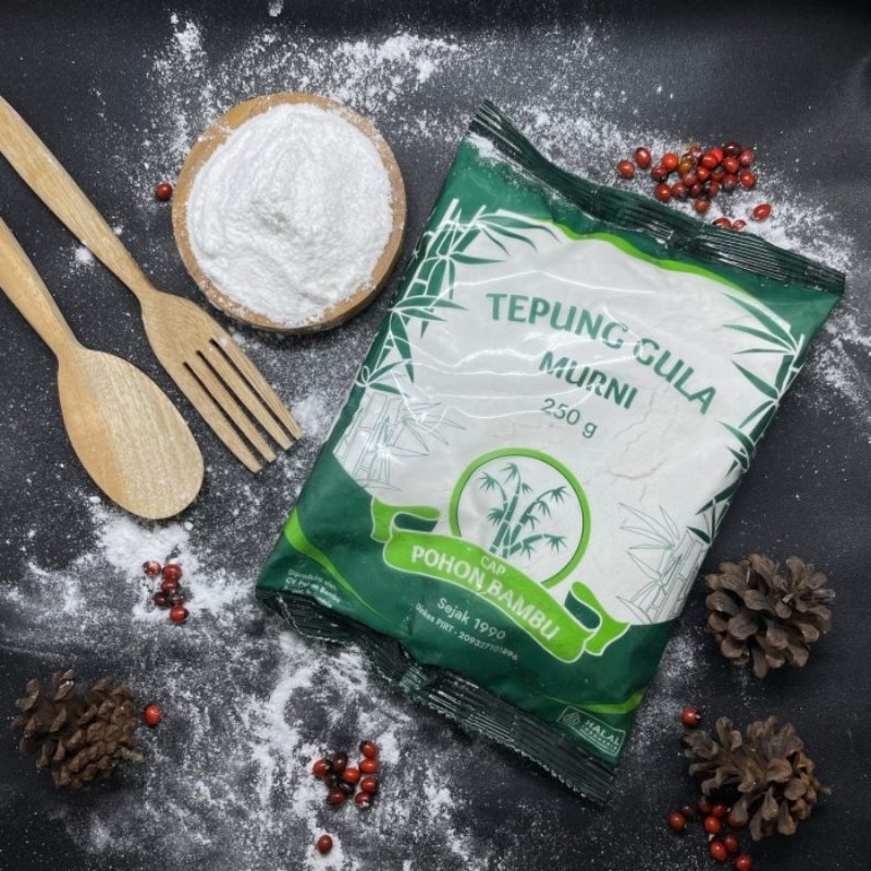 

tepung gula murni cap pohon bambu 250gr gula halus