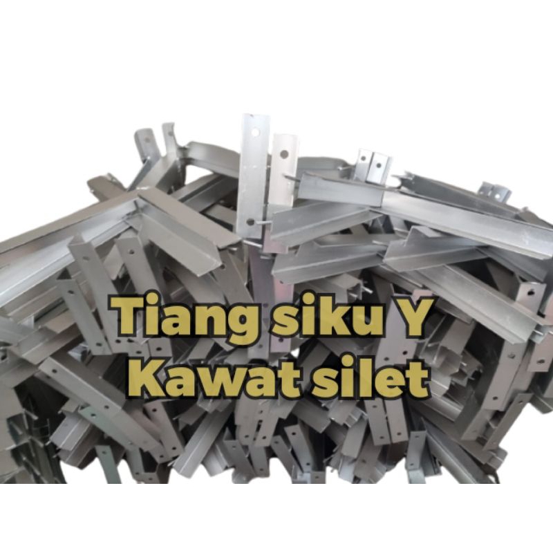 Promo Murah Tiang Besi Siku Y untuk dudukan kawat silet