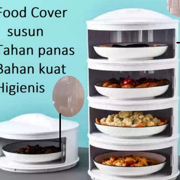 STOK SIAP COD Food Cover Layer Penutup Makanan Tudung Saji Tutup Sayur Susun 3 4 5 Tingkat