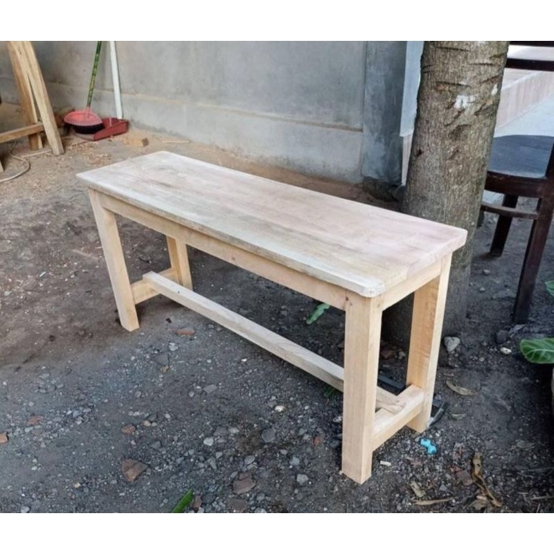 Ready Stok bangku kayu panjang 120x35x45cm Termurah Bangku kayu Bangku santai Bangku warung Bangku c