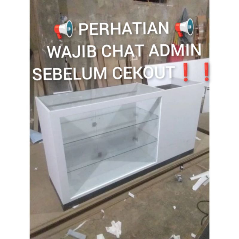 MEJA KASIR SIZE BESAR P150/meja laundry / MEJA RESEPSIONIS / MEJA KERJA / MEJA KANTOR / MEJA KASIR T