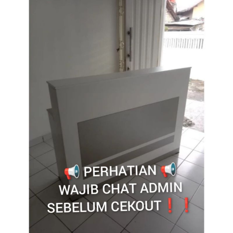 meja kasir / meja resepsionis / meja laundry / meja klinik / meja bar