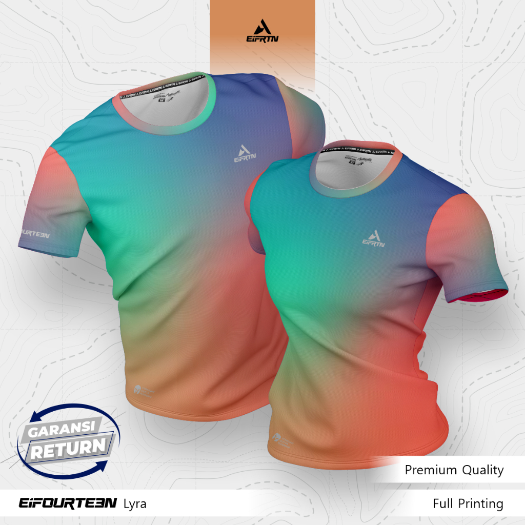 EiFRTN Singlet Running Lari Baju Kaos Sport Couple Pasangan Simpel Full Printing Olahraga Gym Fitnes