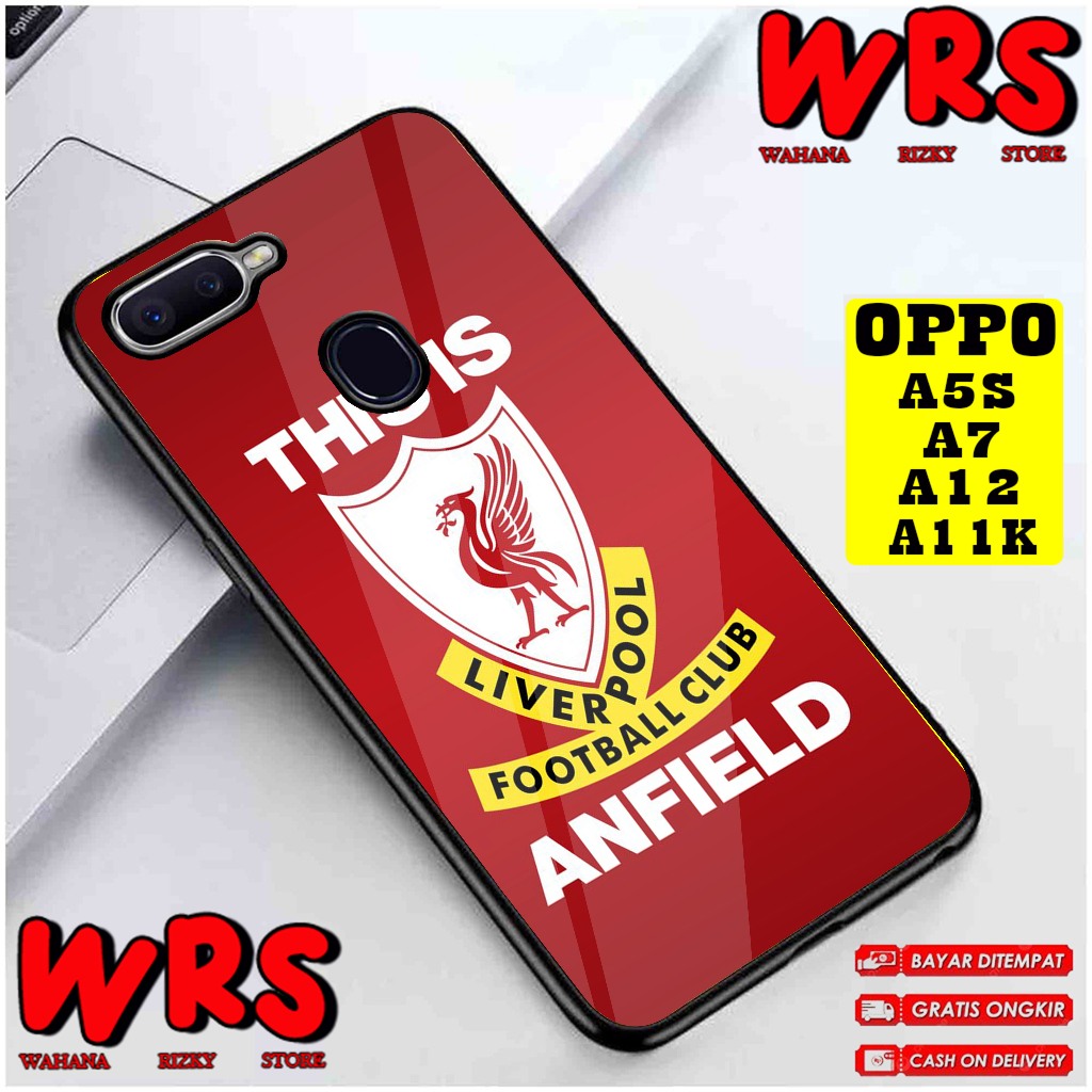 Case  OPPO A3S A1K A5S A7 A11K A12 A5 A9 2020 Motif CLUB BOLA LIVERPOOL Case Karakter,Anime,Abstrak,