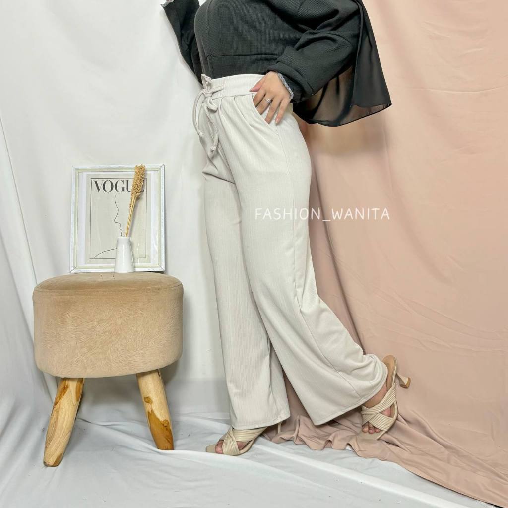 KULOT WANITA KNITT AROMALIN/KULOT PINGGANG HIGHWAIST TALI KNITT