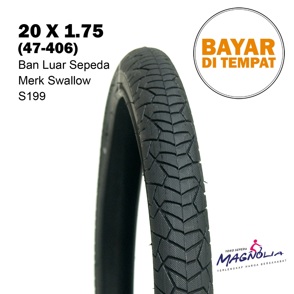 Ban Luar Sepeda 20 x1.75 Swallow