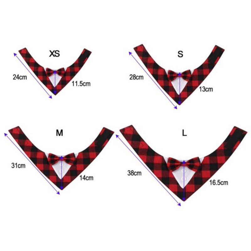 PT6 [BIG SIZE AVAILABLE ] Tuxedo Anjing Bandana kucing besar kecil kalung kucing anjing - Tuxedo