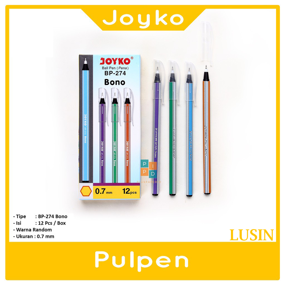 

JOYKO Pulpen Bono Ball Pen BP-274 Tinta Hitam - Lusin