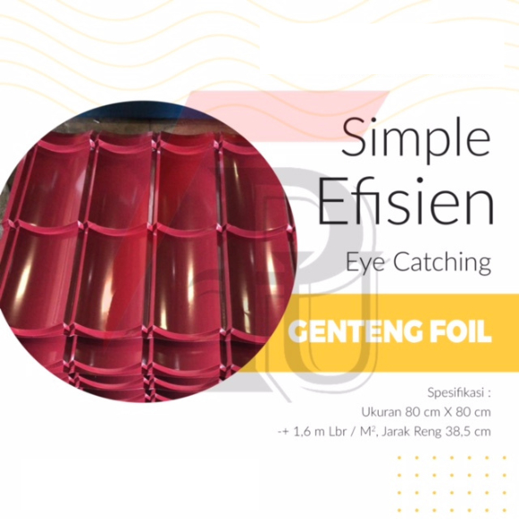 Genteng Atap Metal Polos Warna Merah Hijau Hitam Biru Cokelat