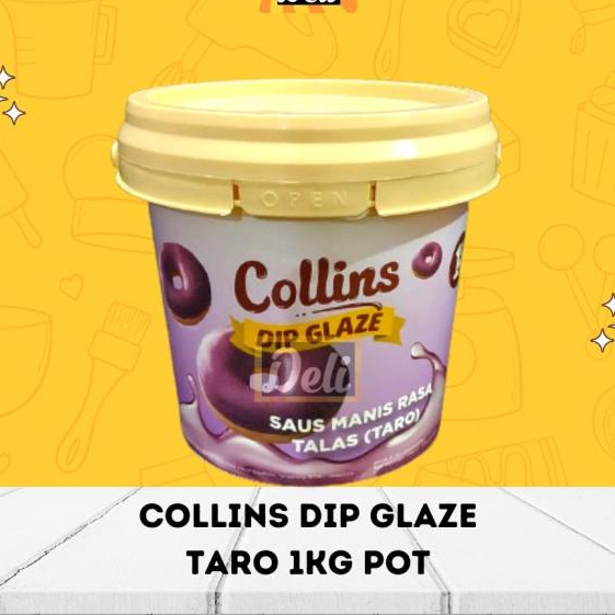 

Silahkan Order] COLLINS Dip Glaze TARO 1kg Pot/Glaze Collins TARO 1kg ORI