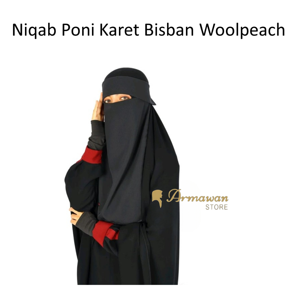 Niqab Bandana Poni Karet Bisban Woolpeach