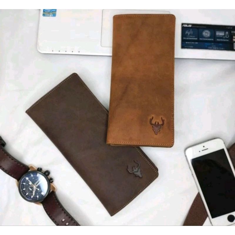 Dompet kulit asli pria/wanita crazy horse