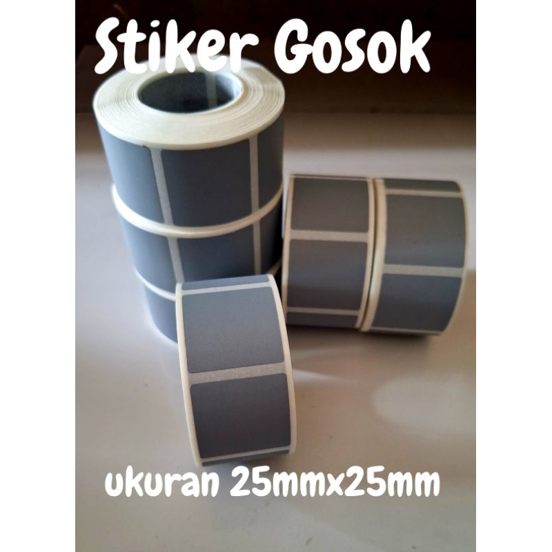 

Stiker Gosok penutup Voucher Ukuran 25mmx25mm POLOS