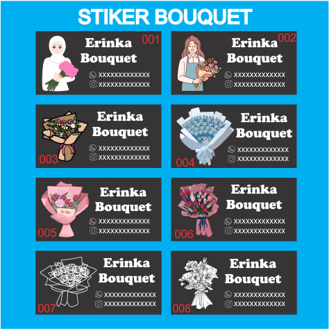 STIKER BUKET BUNGA/STIKER BUKET CUSTOM