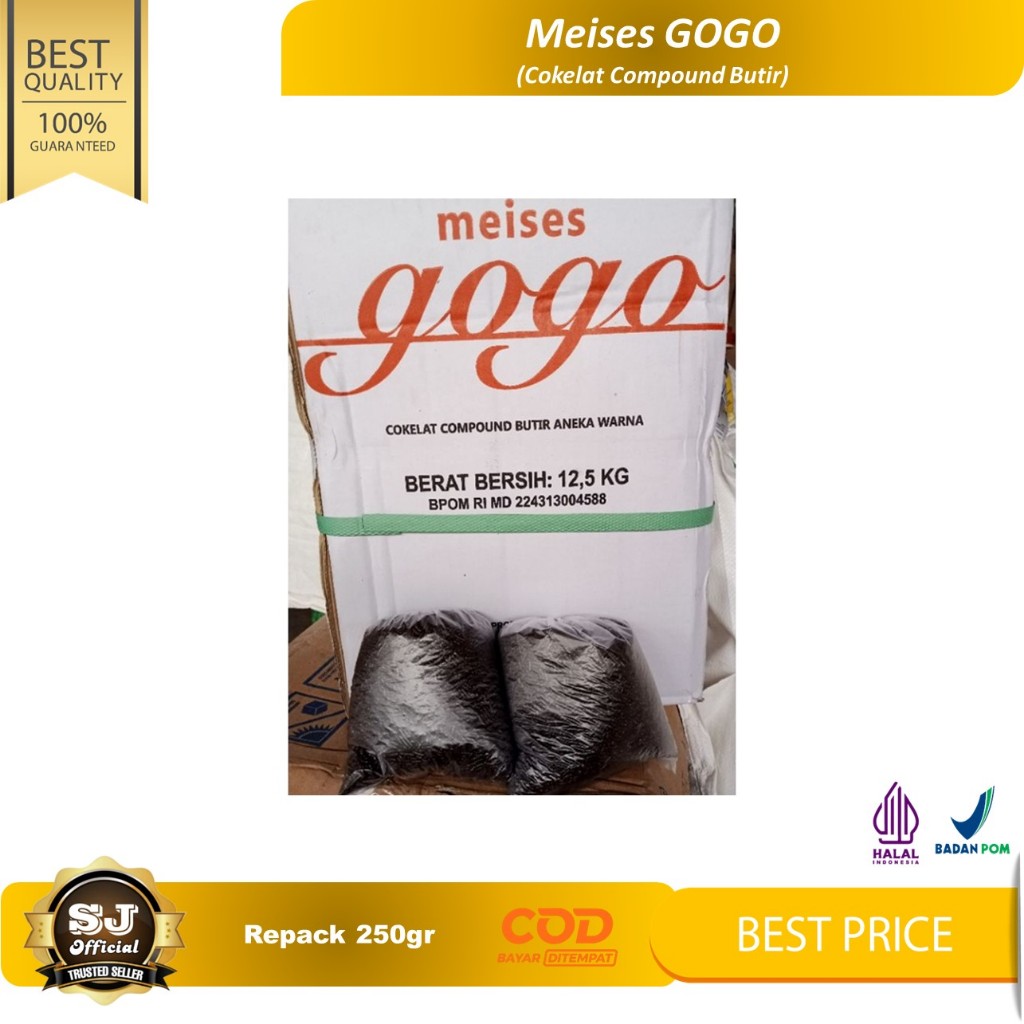 

MESES GOGO COKLAT 250gr / MEISES Coklat GOGO / Coklat Butir Compound BEST SELLER