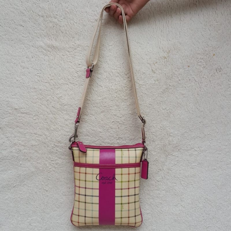 Tas Coach Sling Bag Wanita Kulit Asli