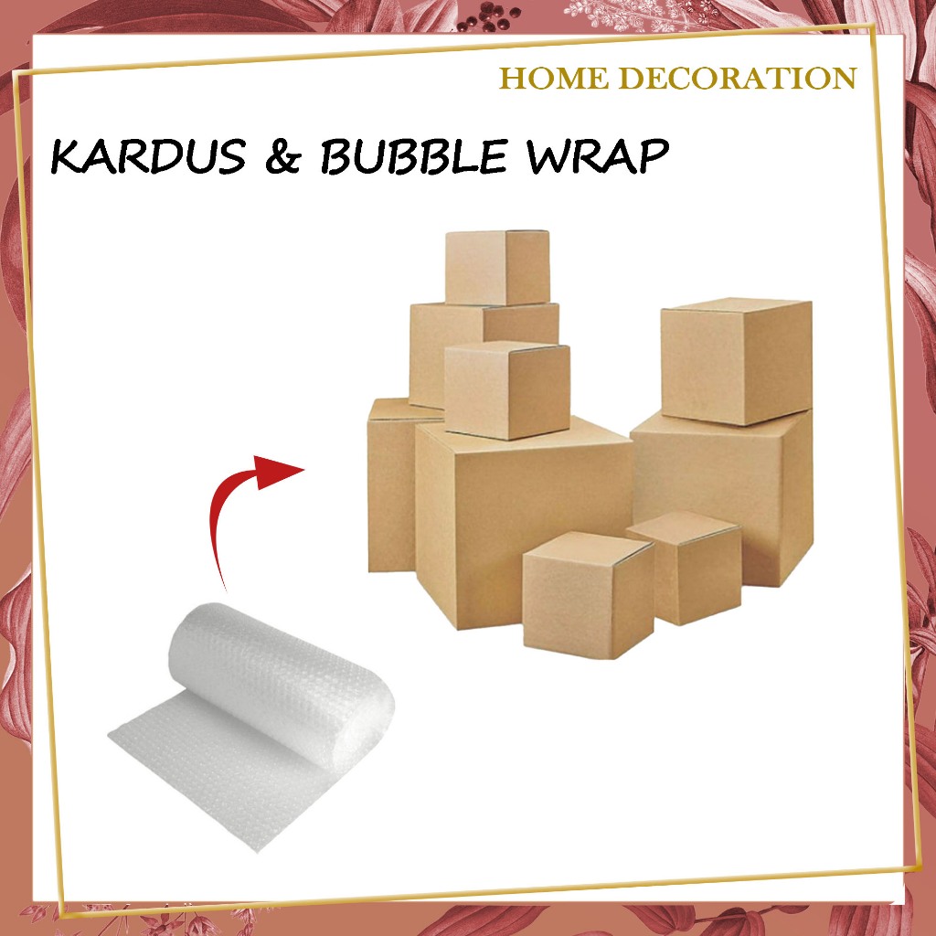 

[Produk Home Decoration]Extra Packing Kardus, Bubble Wrap & Sticker