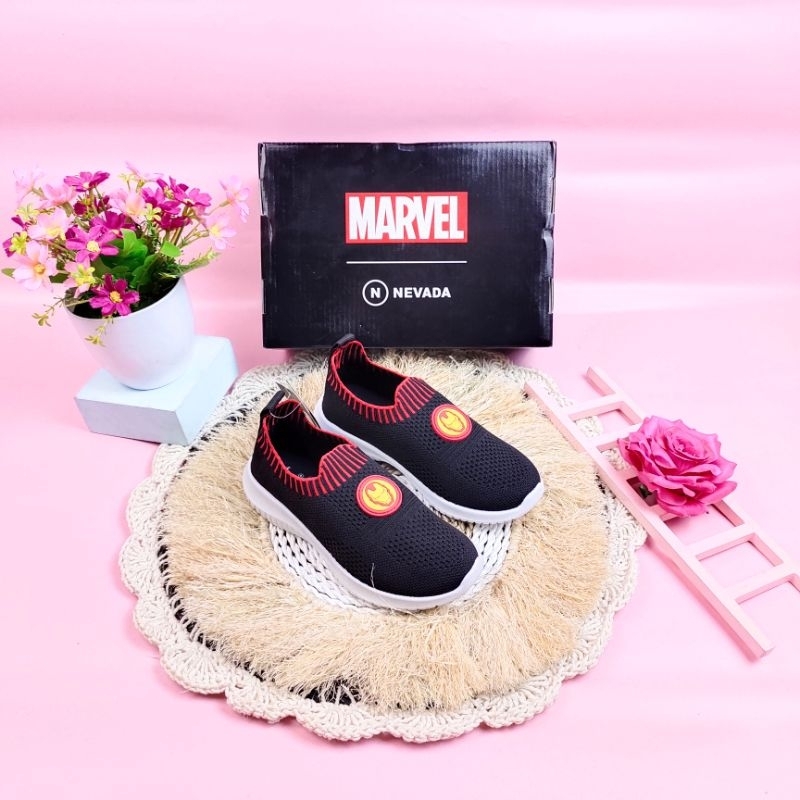 ‼️ Laila Branded ‼️ Sepatu anak cowok slip on nevada marvel/ sepatu anak (IRA464)