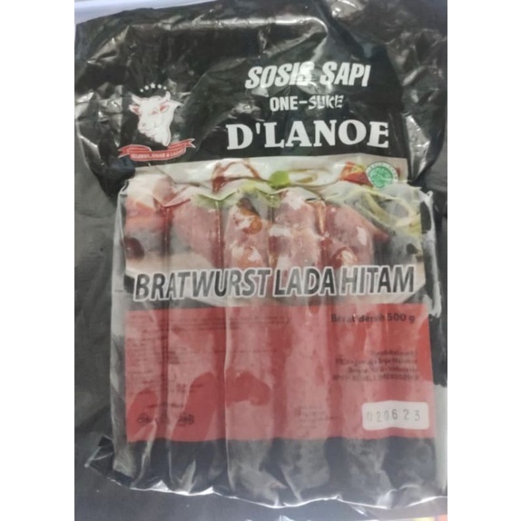 

Sosis Sapi Bakar Bratwurst Onesuke D'lano Lada Hitam Isi 6pcs