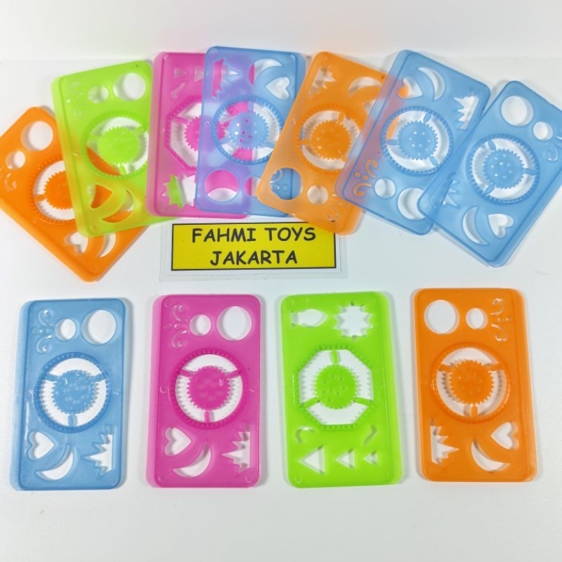 

50 pcs penggaris rotari penggaris bentuk gambar kecil