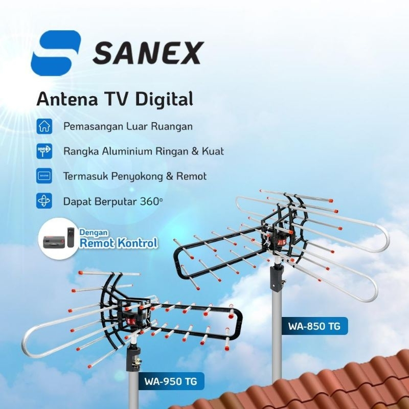 Antena Outdoor TV + Remote Sanex WA-850 TG / Antena sanex WA 850 TG / Antena Luar Sanex