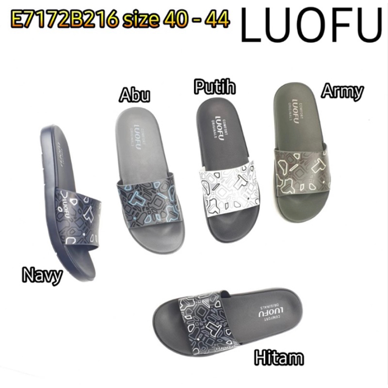 Sandal pria kokop luofu Sandal jelly karet pria Sandal pria sandal luofu import size40-44