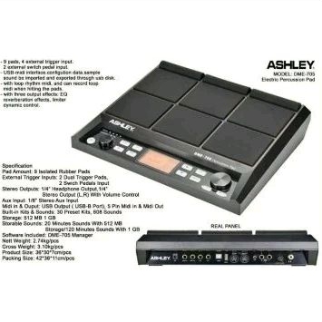 Ashley DME 705 DME705 DRUM PAD
