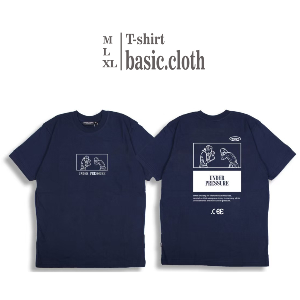 Wolv T-shirt Under Presurre | Denim Blue | Wolv Streetwear