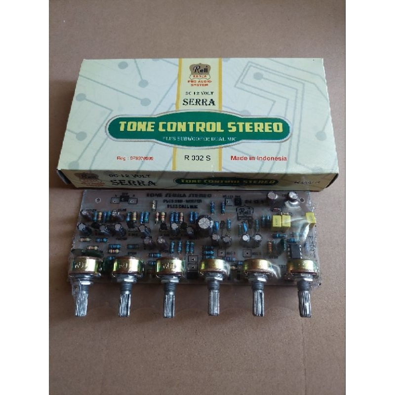 Tone Control Stereo SERRA DC 12 Volt + Subwoofer+ 2 Mic