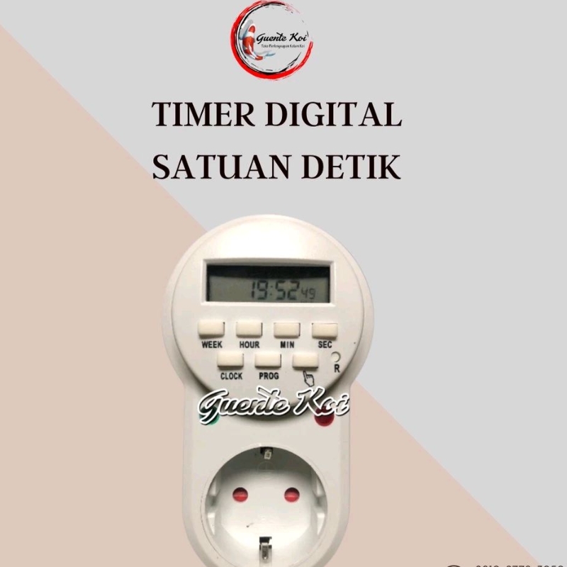 Timer Digital Peralatan Kolam Koi Satuan Detik