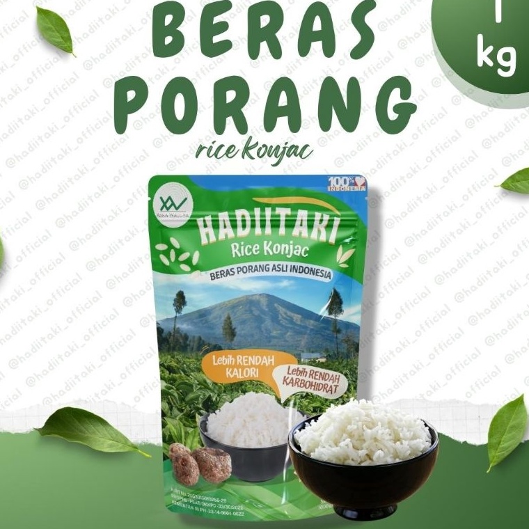 

ORIGINAL HADIITAKI Beras Porang 1 KG ShiratakiKonjac Rice