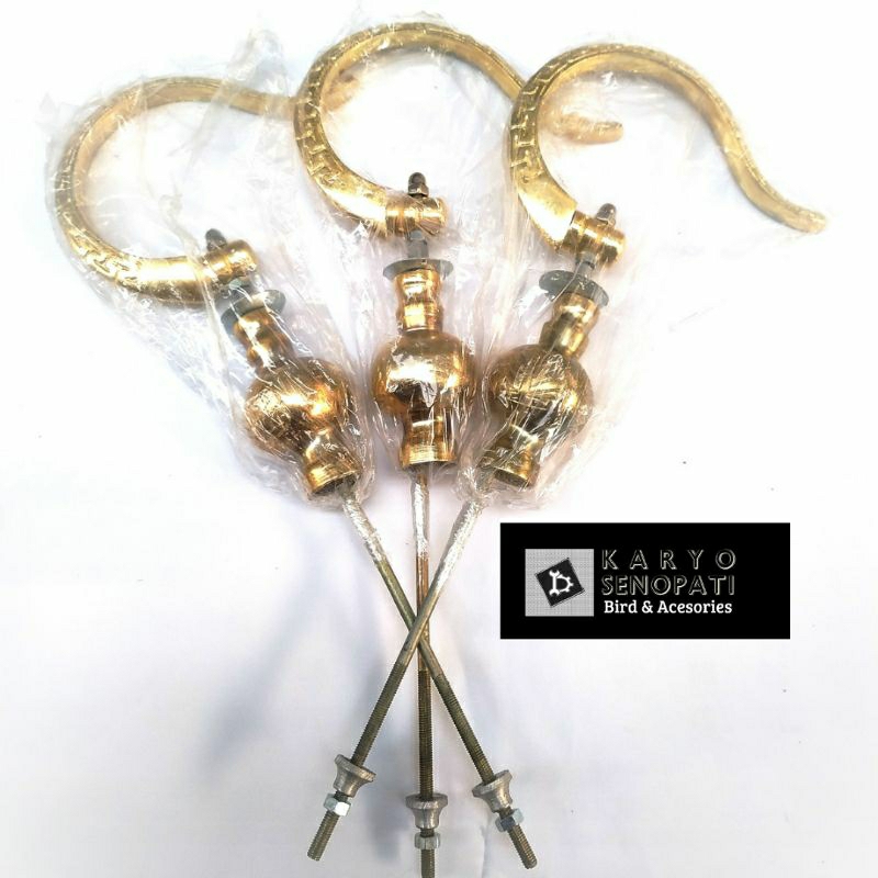 gantungan cantolan  lipat cungkok gold/emas gantungan sangkar kandang burung