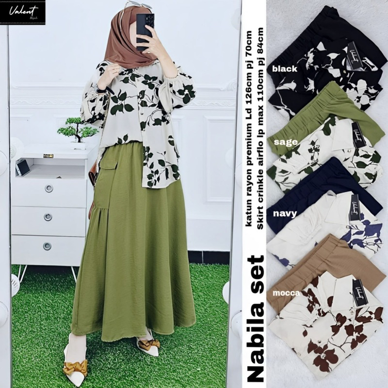 Nabila set by valent //setkargo//setrok//busui//ori valent